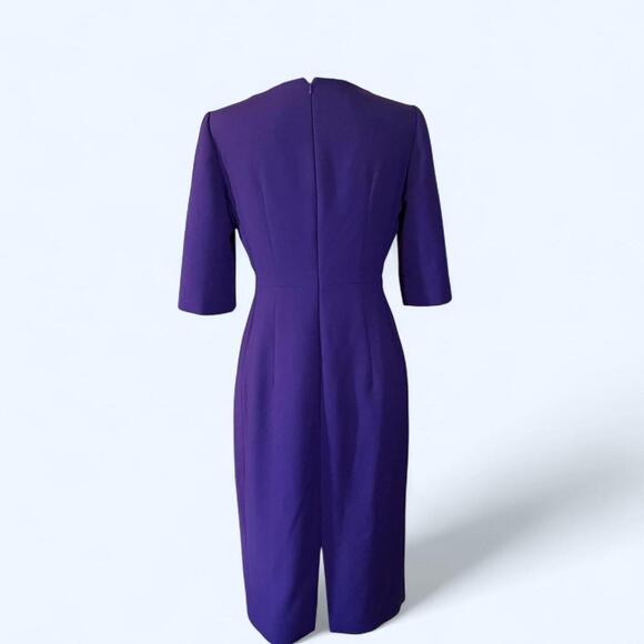 Vintage Hobbs London tailored purple midi dress 💜 size US 6 - Picture 3 of 5